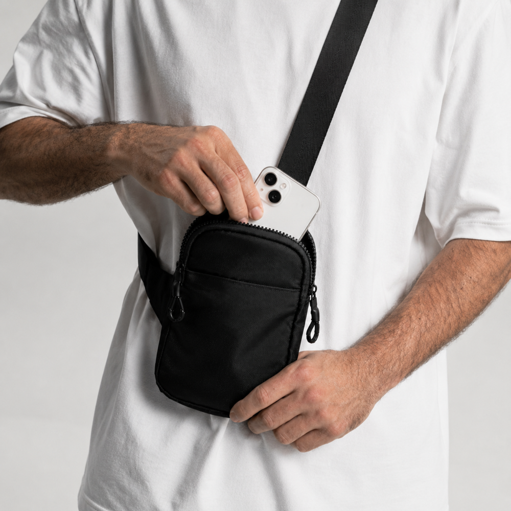StrideSafe™ – MINI varkauksilta suojaava olkalaukku