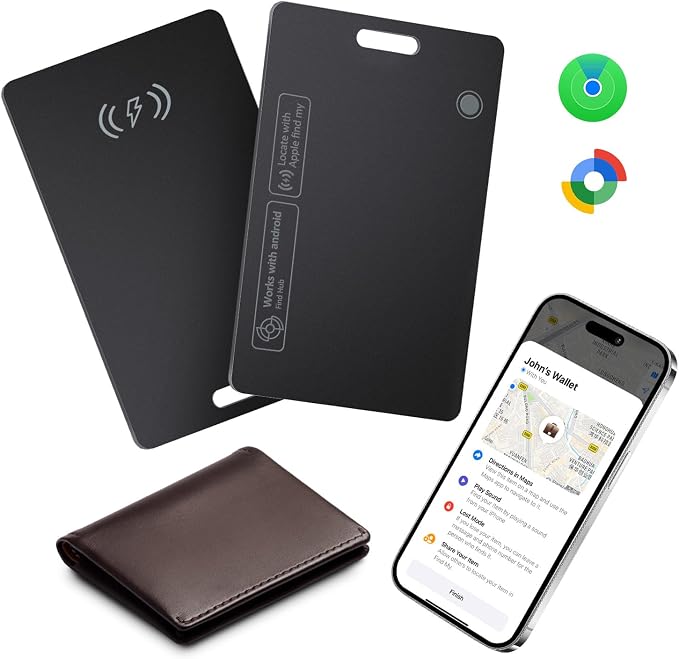 StrideSafe™ Lompakon paikannuskortti – Apple Find My & Google Find Hub