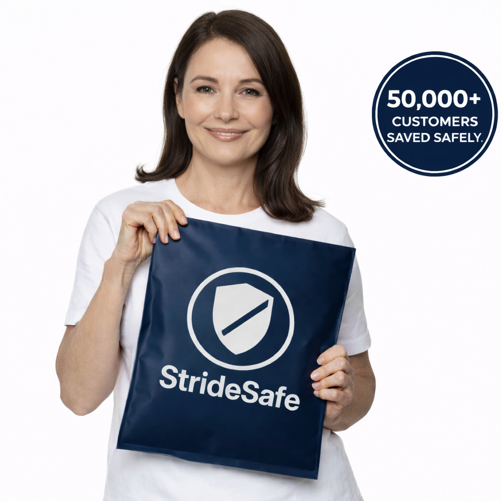 StrideSafe™-varkaudenestoinen olkalaukku